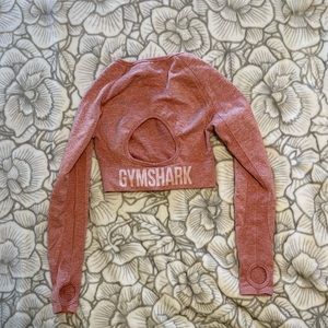 Gymshark flex pink sports long sleeve crop top